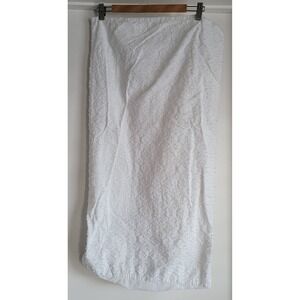 Rachel Ashwell Shabby Chic White on White Cotton Pillowcase 33x17.5 inches